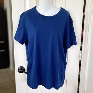 Monrow Relaxed Crew Tee Light Navy